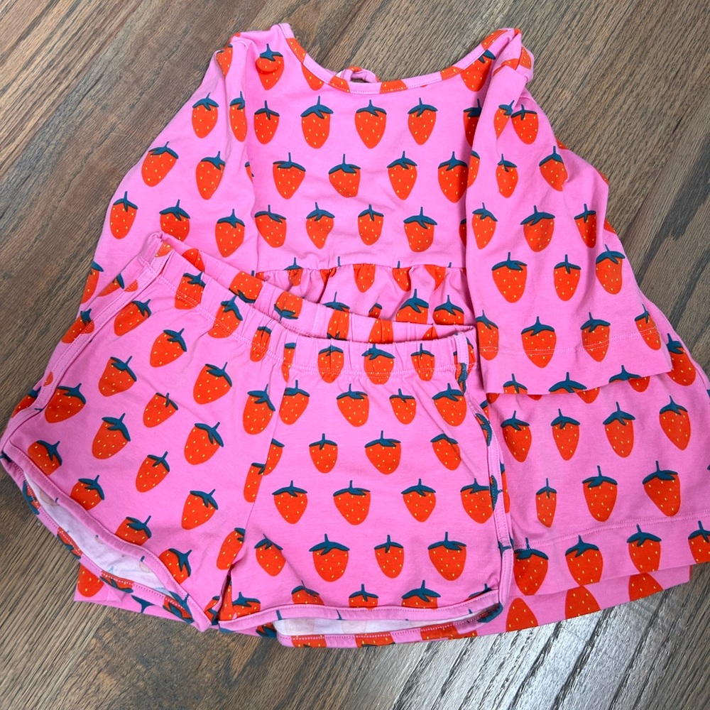 Alice + Ames Strawberry Kids Top & Shorts SET